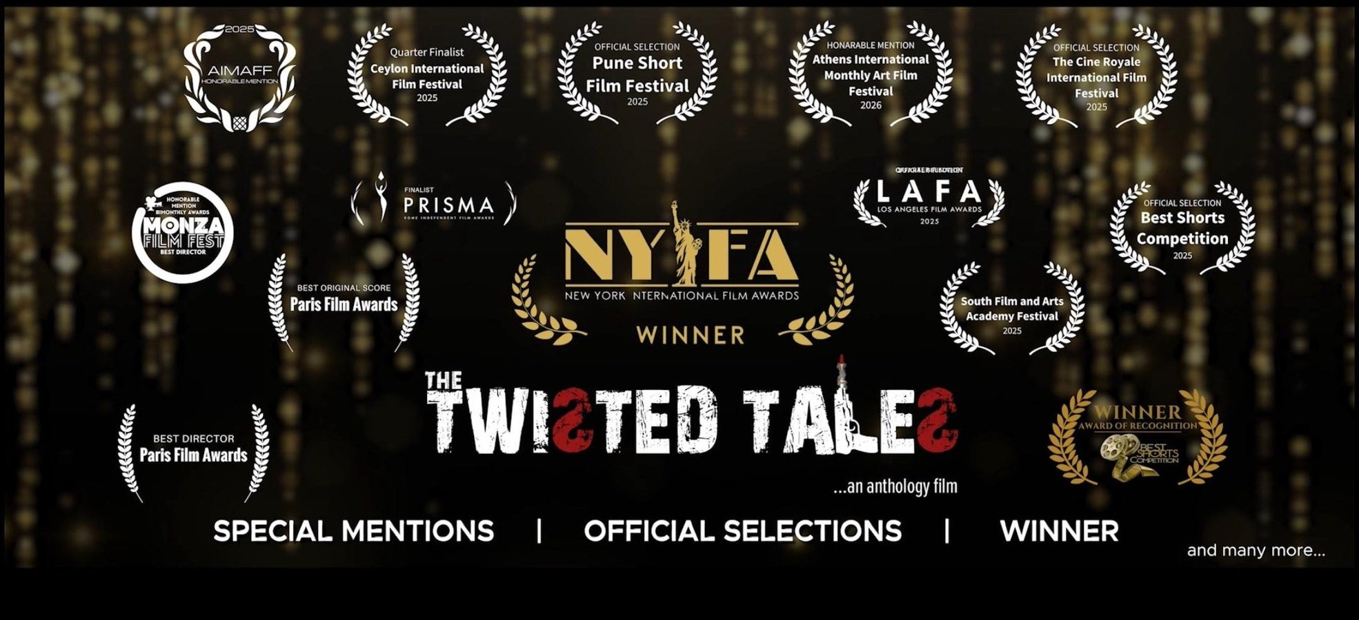 The Twisted Tales - festival laurels